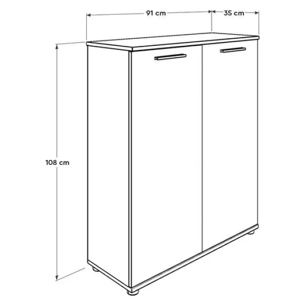 Adore Mobilya Trendline Çok Amaçlı Iki Kapaklı 5 Raflı Dolap Florida Meşe 91x108x35 Cm - Görsel 8