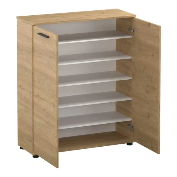 Adore Mobilya Trendline Çok Amaçlı Iki Kapaklı 5 Raflı Dolap Florida Meşe 91x108x35 Cm - Görsel 6