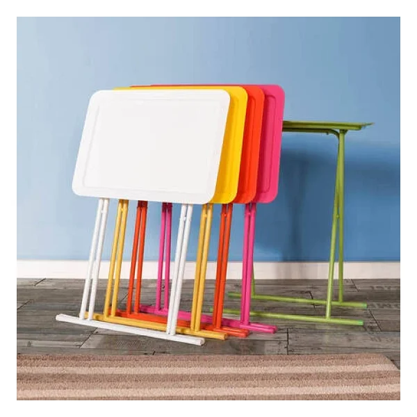 Adore Handy Mate Tepsili Katlanabilir Sehpa - Beyaz 52x66x32,5 Cm (Gxyxd) - Görsel 7
