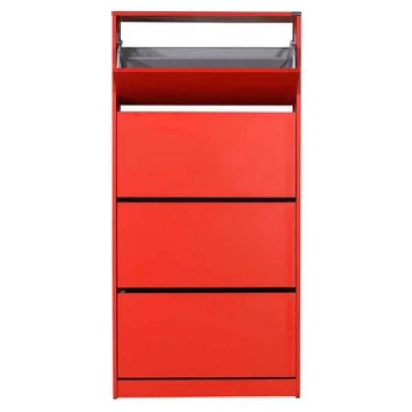 Adore Mobilya Flat Duo Kırmızı 4 Katlı Geniş Ayakkabılık - Görsel 8