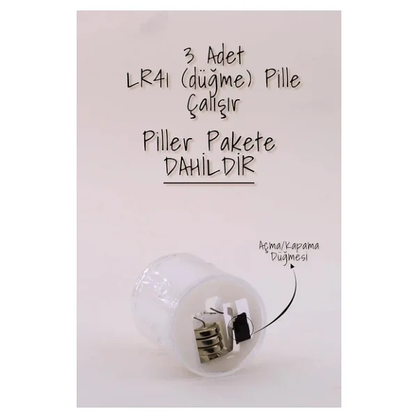 8 Adet Mini LED Mum Seti Pilli Dumansız Alevli Ledli Dekoratif Yapay Mum Dekor Işığı (8 Adet (Mat Beyaz 4,5 Cm)) - Görsel 4