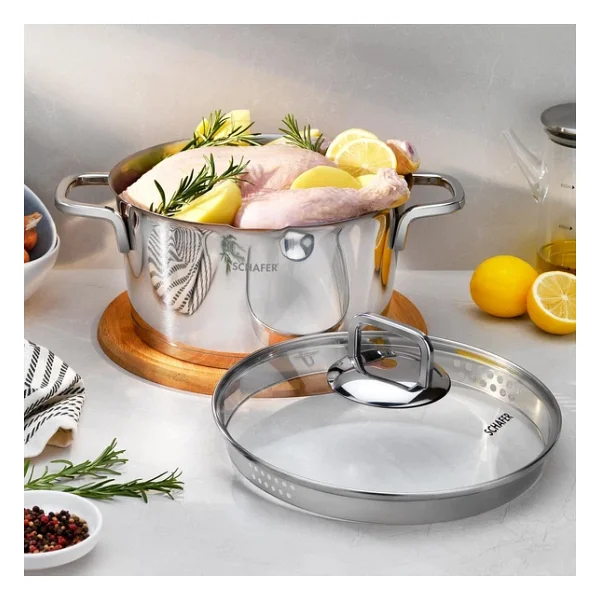 Schafer New Stahl 24 Cm Çelik Tencere - Görsel 5