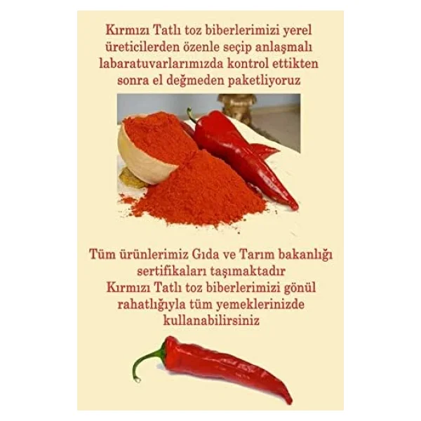 Tatlı Toz Kırmızı Biber 1000 Gr - 1 Kg - Görsel 4