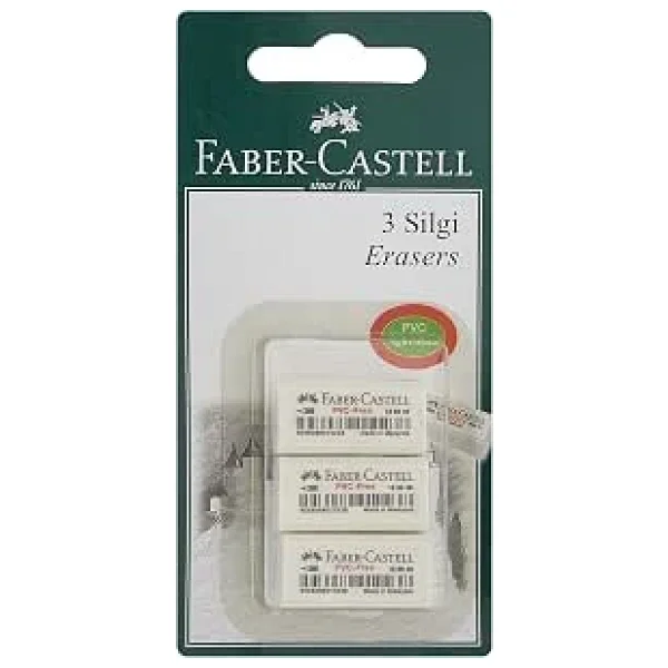 Faber-Castell 7086/48 3'lü Beyaz Küçük Silgi - Görsel 6