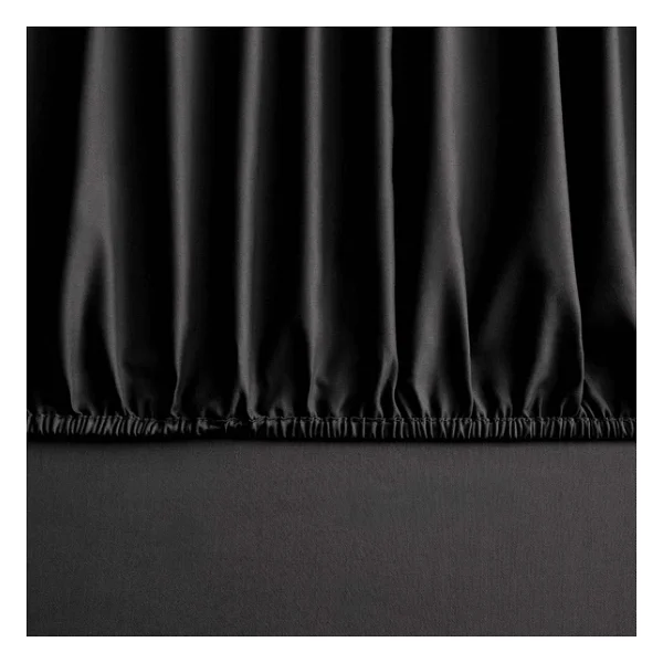 Linens Mix&Match Siyah Pamuk Saten Çift Kişilik Lastikli Çarşaf - Görsel 4
