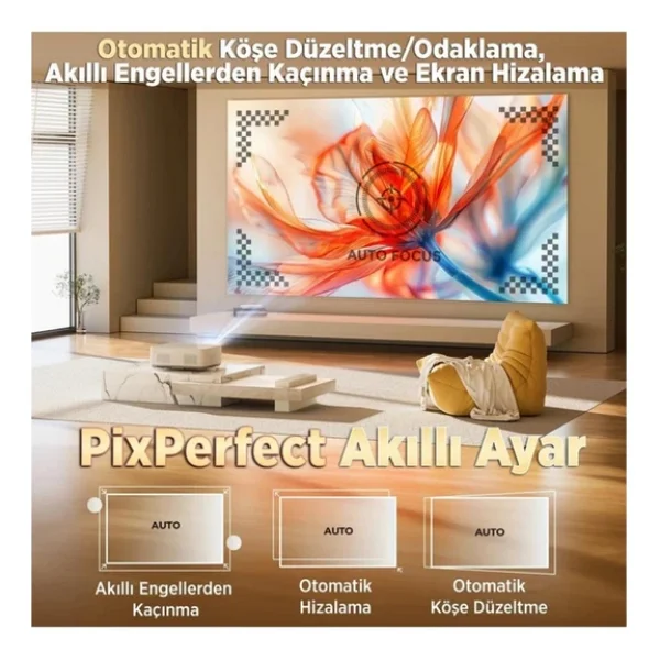 Vankyo Leisure L570b 200 Lümen Full HD Wi-Fi Android LED Projeksiyon Cihazı - Görsel 5