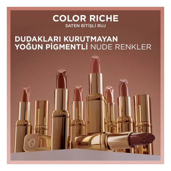 L'oreal Paris Color Riche Saten Bitişli 601 Worth It Stick Ruj - Görsel 8