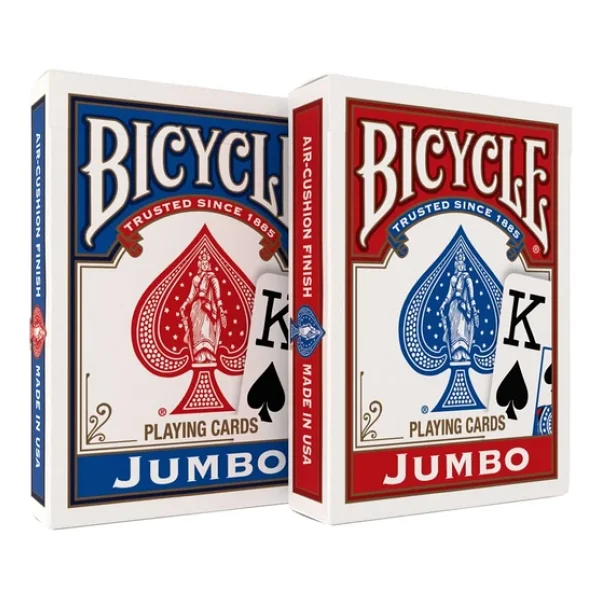 Bicycle Rider Back Intl. Jumbo Endeks Oyun Kartları, İkili Paket, Kırmızı & Mavi - Görsel 4