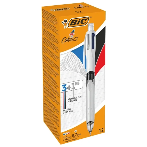 Bic 4 Colour Multifunction Black/Blue/Red/Pencil Pk12 - Görsel 6