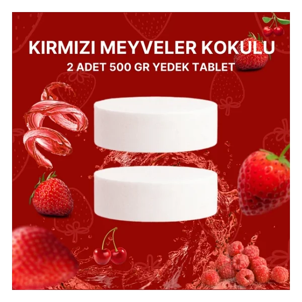 Saban 2x500 Gram - Kırmızı Meyve Kokulu, Nem Alıcı Rutubet Ve Küf Önleyici Yedek Tablet - Görsel 3