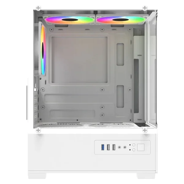 Power Boost Pb-M5001w Rainbow Fanlı 500 W Beyaz Micro Atx Oyuncu Kasası - Görsel 8