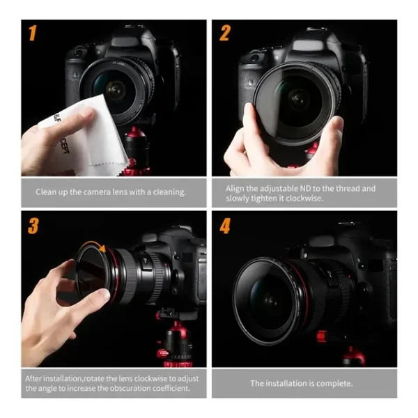 K&F Concept B-Series 49mm Nd2-Nd400 Nd Filtre - Görsel 10