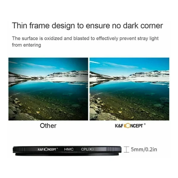 K&F Concept Nano-K Series 52mm Hmc-Cpl Filtre - Görsel 5