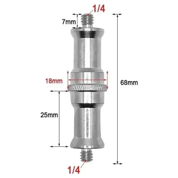 OEM Marka SC06 1/4 - 1/4 Çift Taraflı Bağlantı Vidası - Görsel 3