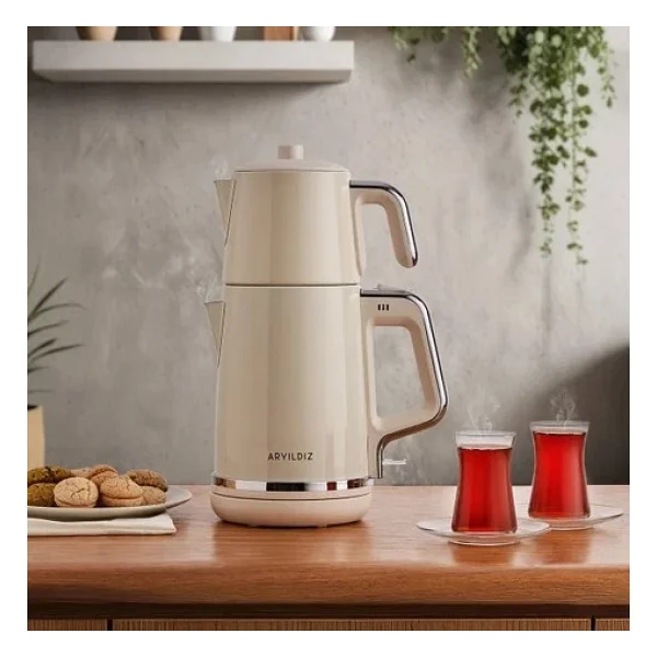 Aryıldız Tea Style 2000 W Krem Çay Makinesi - Görsel 2