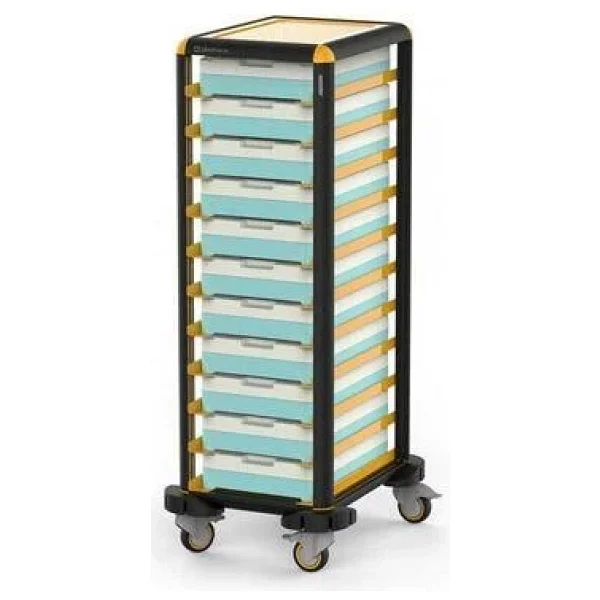 Gastrolley Tekli Termo Tepsi Arabası, 9 Tepsi Kapasiteli, EtRafı Açık 57 x 71 x 149 (cm) - Görsel 3
