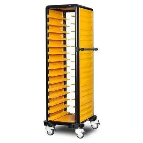 Gastrolley 150 Tekli Servis Tepsi Arabası, 2 Yanı Kapalı, 57x71x174 cm - Görsel 3