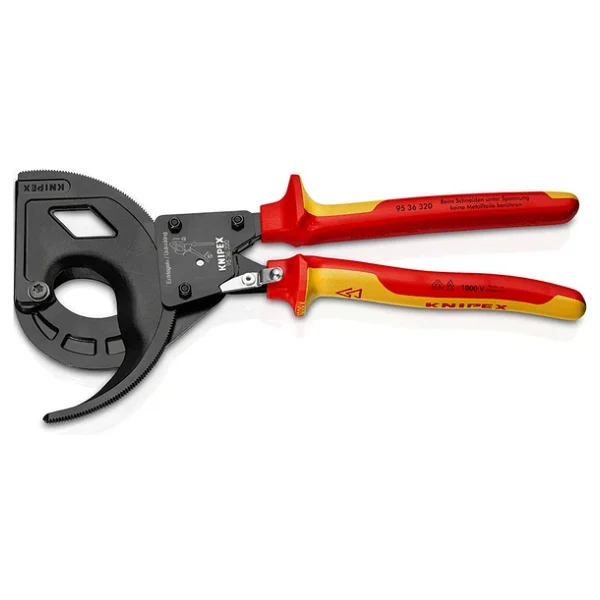 Knipex 95 36 320 Cırcır Mekanizmalı VDE Kablo Kesici - Görsel 3