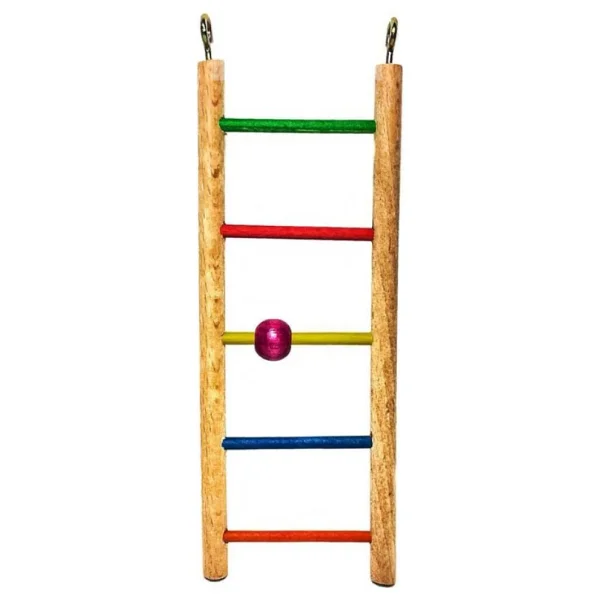 Ans Boncuklu Ahşap Merdiven Kuş Oyuncağı 23cm - Görsel 3
