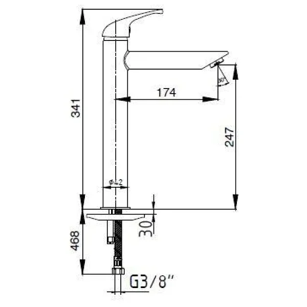 Ar 102188100 Allegra Yüksek Tip Çanak Lavabo Bataryası - Görsel 4