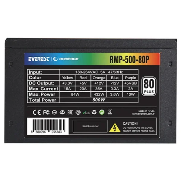 Rampage Rmp-500-80p 500 W Power Supply - Görsel 8