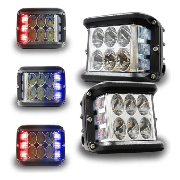 Space Offroad Sis Lambası - 12 Ledli 36w Beyaz-Kırmızı-Mavi (2'li) - Görsel 3