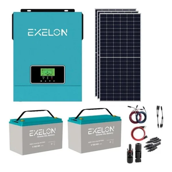 Güneş Enerjisi Bağ Evi Solar Paketi 3kva İnverter 285w Güneş Paneli 100ah Jel Akü - Görsel 3