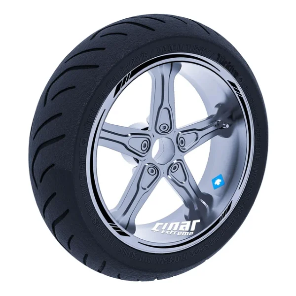 Jet Siyah 4 Parçalı Keskin Jant Şeridi Sticker Çınar Extreme - Görsel 3