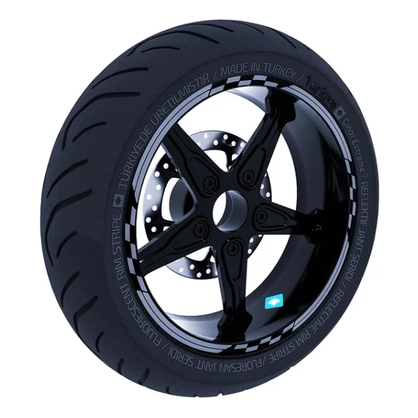 Moto Gp Yarış Bayraklı Taş Grisi Jant Şeridi Sticker Çınar Extreme - Görsel 3