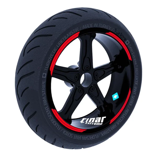 Çınar Extreme Double Stripe Jant Şeridi Sticker Reflektif, Floresan, Özel Renkler Çınar Extreme - Görsel 3