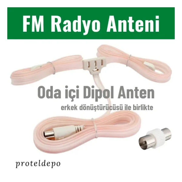 Irenıs Fm Radyo Anteni Erkek/Dişi (Tuner, Müzik Sistemi Için) - Görsel 4