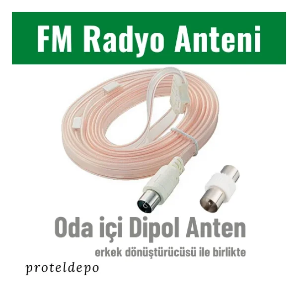 Irenıs Fm Radyo Anteni Erkek/Dişi (Tuner, Müzik Sistemi Için) - Görsel 5