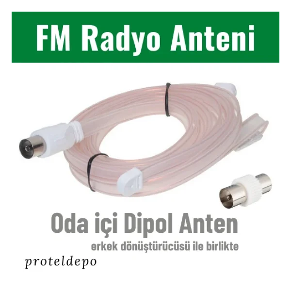 Irenıs Fm Radyo Anteni Erkek/Dişi (Tuner, Müzik Sistemi Için) - Görsel 9