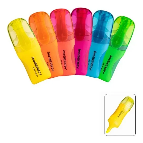 Serve Berry Mini Neon 6'lı Fosforlu Kalem Seti - Görsel 7