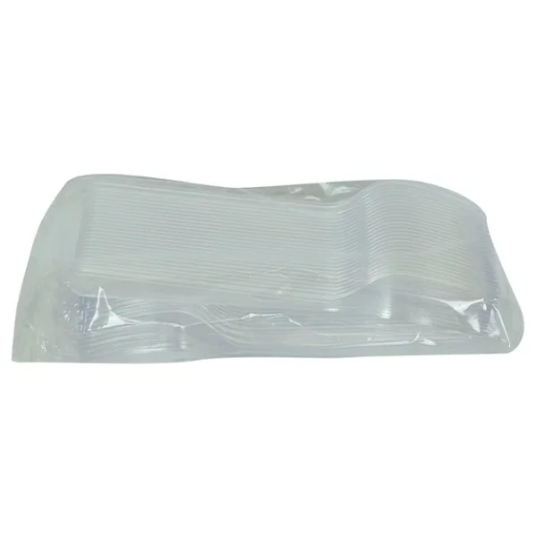 Lüks Çatal Sert Plastik Şeffaf 50 Adet 1 Paket - Görsel 5