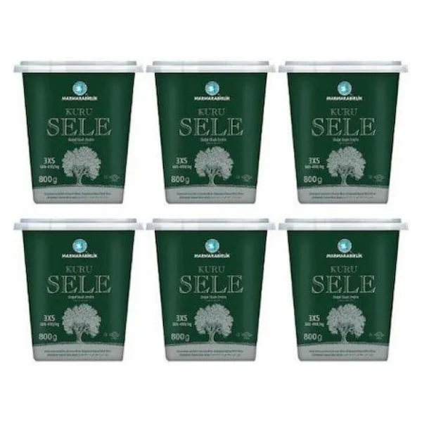 Marmarabirlik Kuru Sele 800 Gr 6'lı 3xs (381-410) Siyah Zeytin - Görsel 5