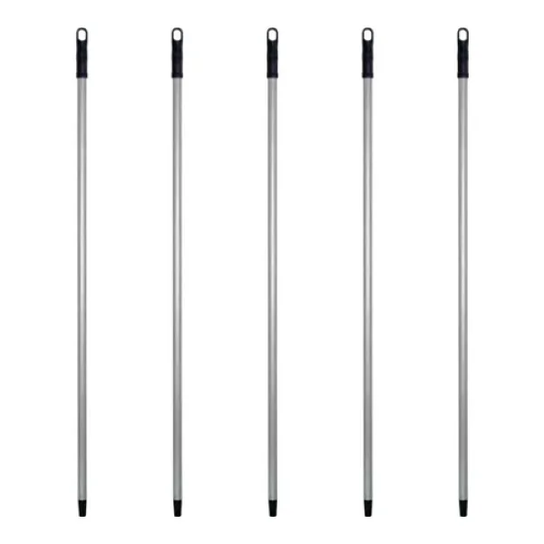 Metal Vidalı Boyalı Gri Fırça Faraş Süpürge Çeksil Sap Sapı - 120 Cm. - 5 Adet - Görsel 3