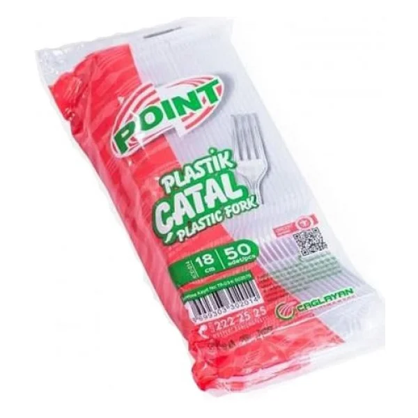 Point Plastik Lüx Şeffaf Çatal - 18 Cm. - 3.2 Gr. - 3000 Adet - Koli - Görsel 4
