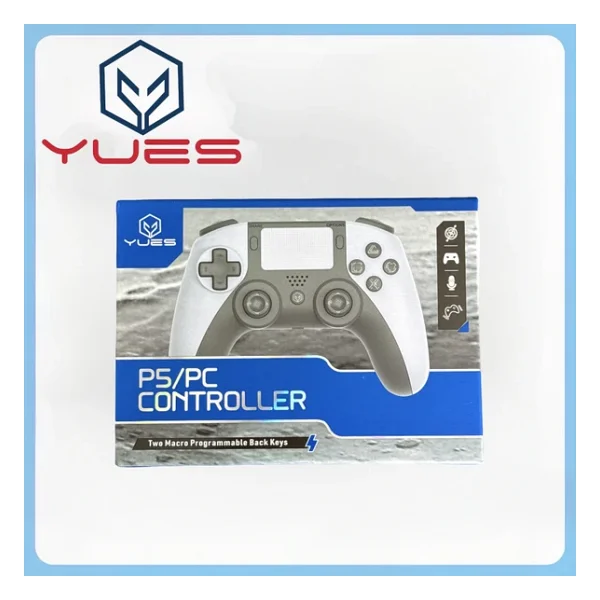 Yues PS5 Uyumlu Kablosuz Oyun Kolu Dualsense Tarzı Titreşimli, Şarjlı, Bluetooth Siyah - Görsel 5