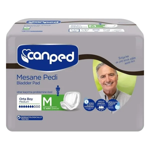 Canped Orta Boy M 12'li 12 Adet Erkek Mesane Pedi - Görsel 4