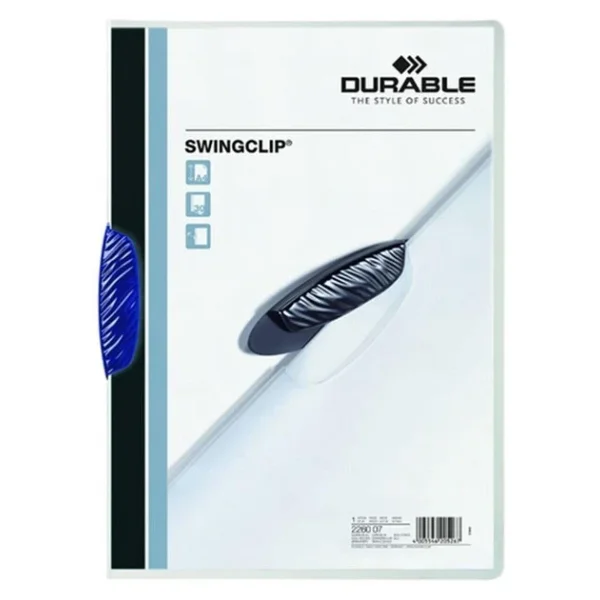 Durable Sıkıştırmalı Dosya Swingclip Ortadan Klipsli 30 Sayfa A4 Lacivert (25 Li Paket) - Görsel 3