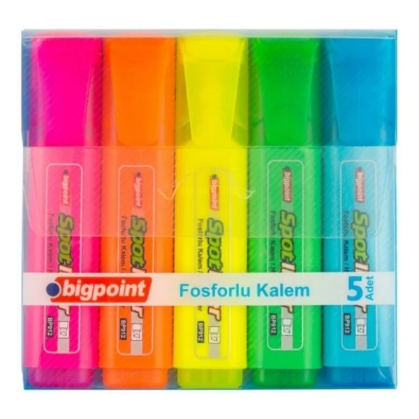 Bigpoint Spotliner 5'li Fosforlu Kalem Seti - Görsel 6