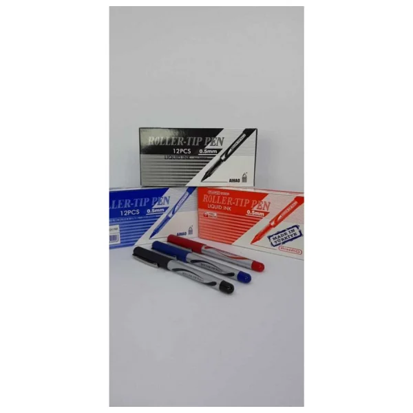 Aihao 2000a Roller Kalem 0.5mm Mavi 3 Adet - Görsel 4