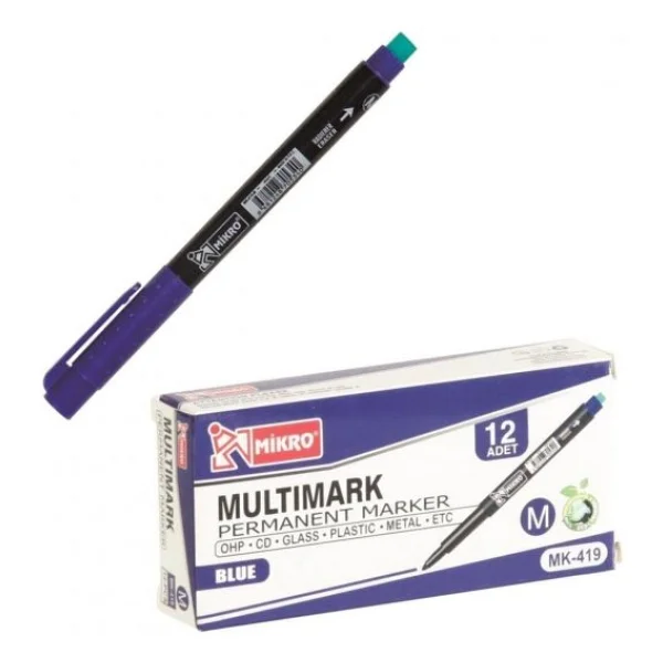 Mikro CD Kalemi Permanent M Seri Mavi (12 Li Paket) - Görsel 3