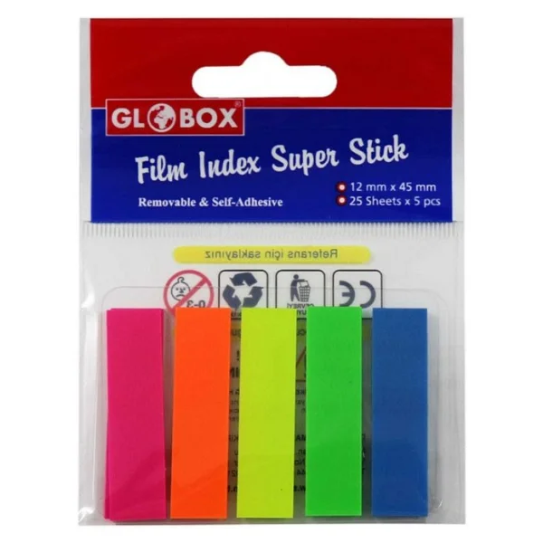 Globox 6638 Film İndex 5 Renk Yapışkanlı Ayraç - Görsel 8