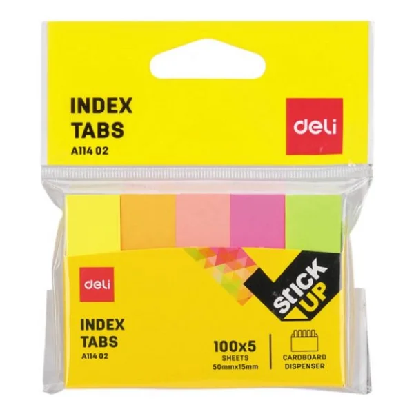 Deli Sticky Notes Index Tabs 5 Renk 100'lü A11402 - Görsel 4