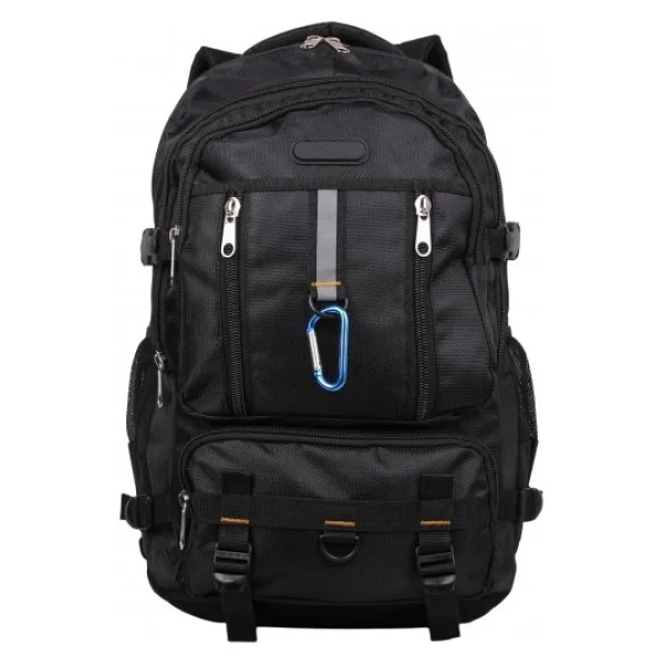 Bagacar Izdag Siyah Siyah Seyahat Sırt Çantası 60 Lt 17" Laptop Bölmeli - Görsel 2