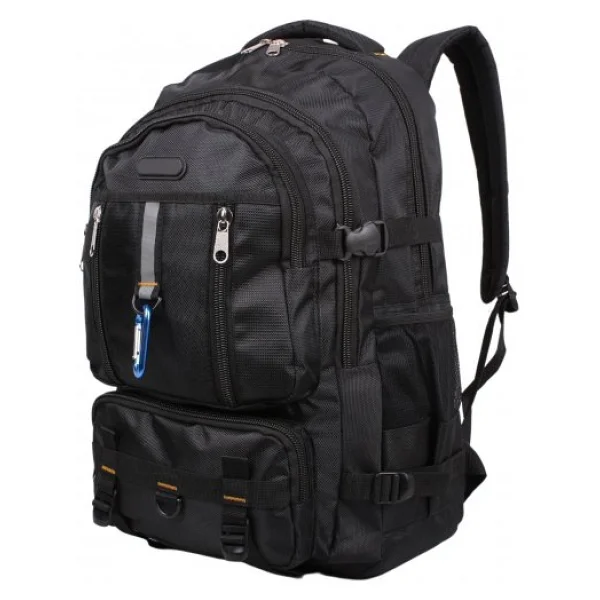 Bagacar Izdag Siyah Siyah Seyahat Sırt Çantası 60 Lt 17" Laptop Bölmeli - Görsel 3
