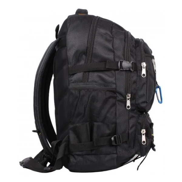 Bagacar Izdag Siyah Siyah Seyahat Sırt Çantası 60 Lt 17" Laptop Bölmeli - Görsel 6