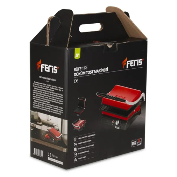 Feris Ft3011 12 Dilim Gri 1800 W Döküm Sanayi Tipi Tost Makinesi - Görsel 6